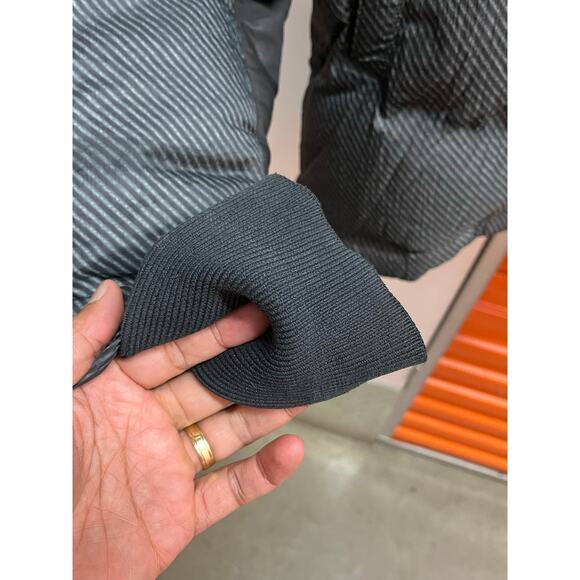 Rag & Bone - Goose Down Hooded Black Grey Puffer Coat /Large - Picture 11 of 11